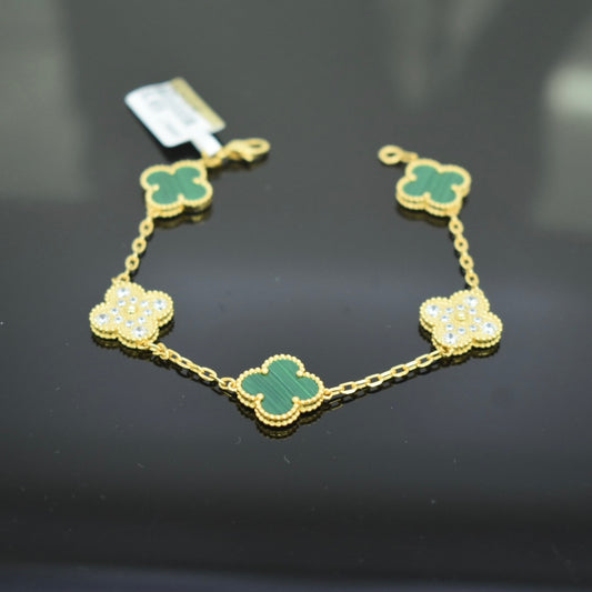 925 Sterling Silver Master - Yellow SJVC Green Zircon Bracelet