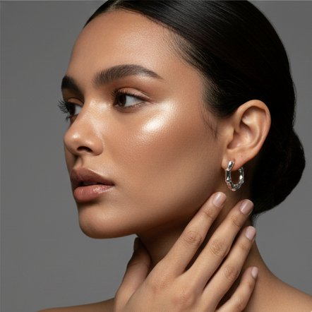 925 Sterling Silver - Elements Organic Earring