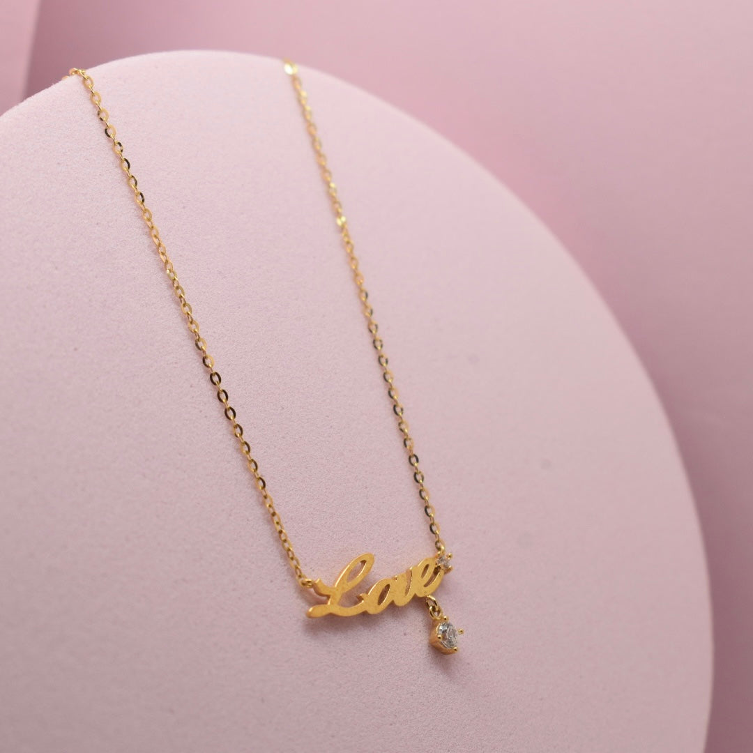 *SALE* Real 18K Yellow Gold - Love Necklace