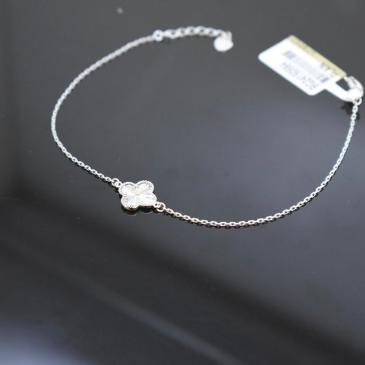925 Sterling Silver - White SJVC Mini Flower Bracelet