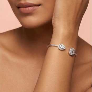 Premium Sterling Silver - The Duo Elegance Bangle