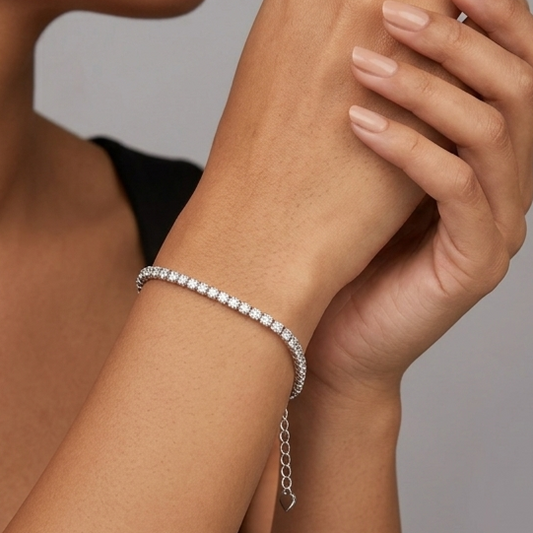 925 Sterling Silver - Stellar Tennis Bracelet