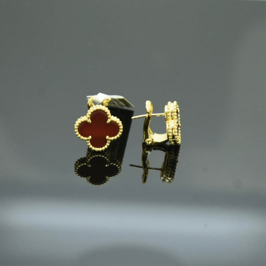 925 Sterling Silver Master - Yellow SJVC Red Earring