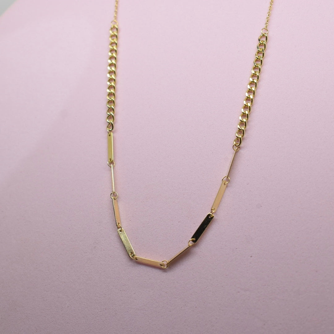 *LIMITED* 18K Gold - Curb Plate Necklace