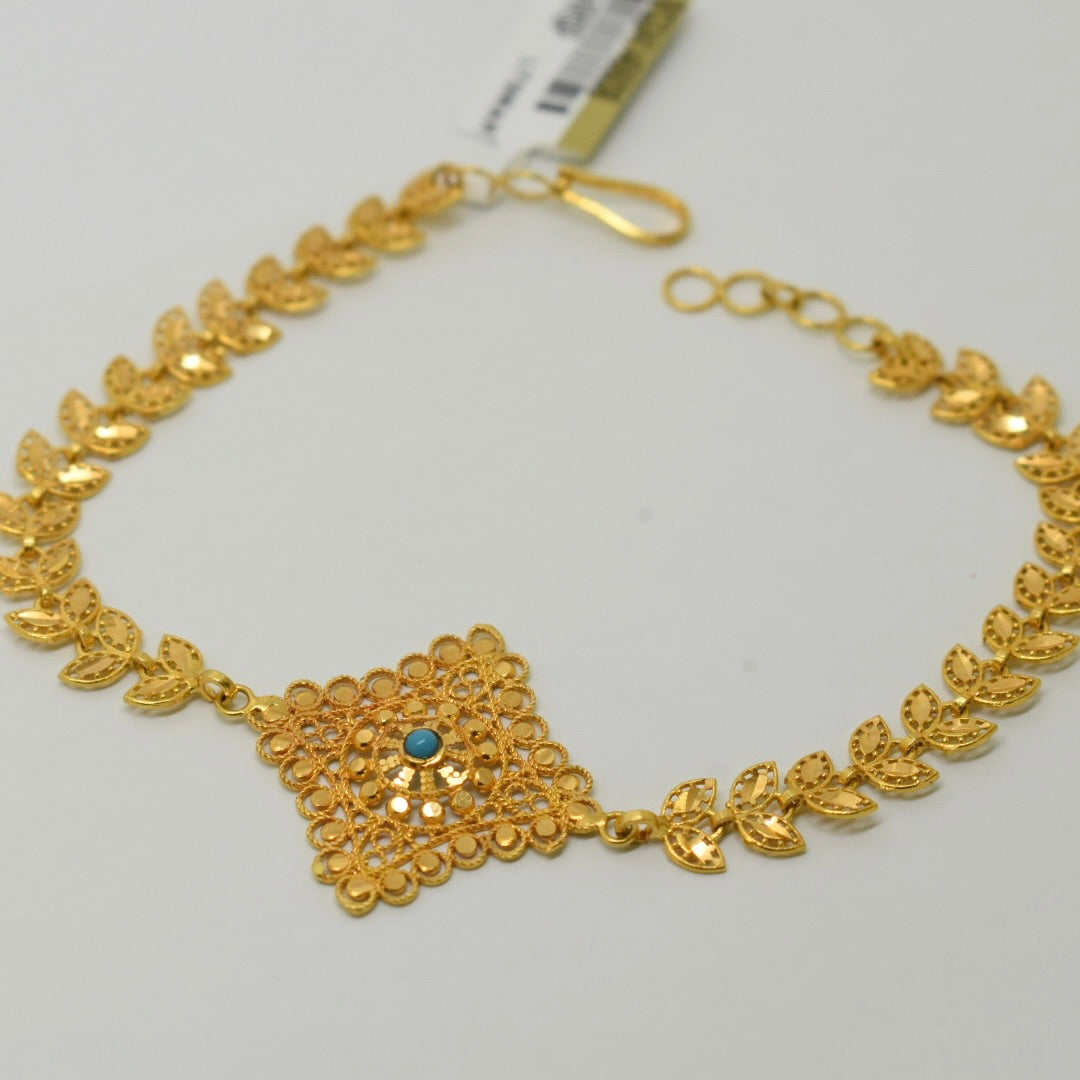 *NEW* 21K Yellow Gold - Arabic Feroza Leaf Bracelet