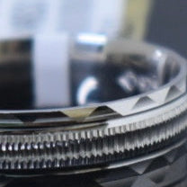 925 Sterling Silver - Texture Cut Band Ring