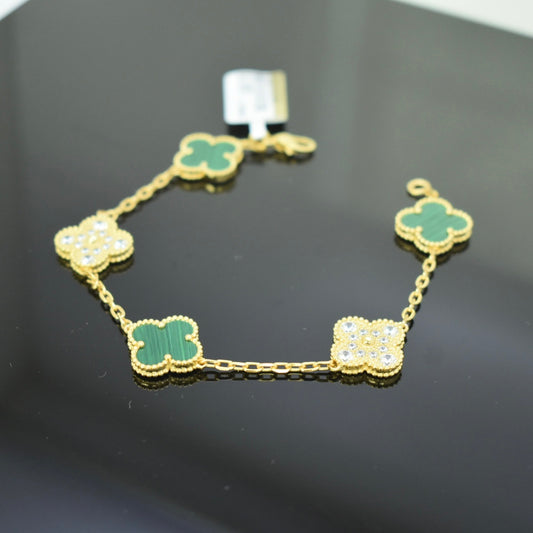 925 Sterling Silver Master - Yellow SJVC Green Zircon Bracelet