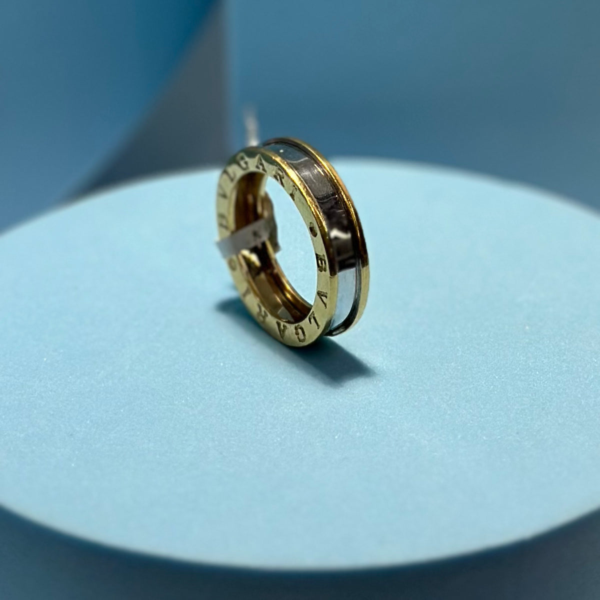 Real 18K Yellow Gold - SJBV B.Zero Dual Color Thin Band Ring (Size 8.5)