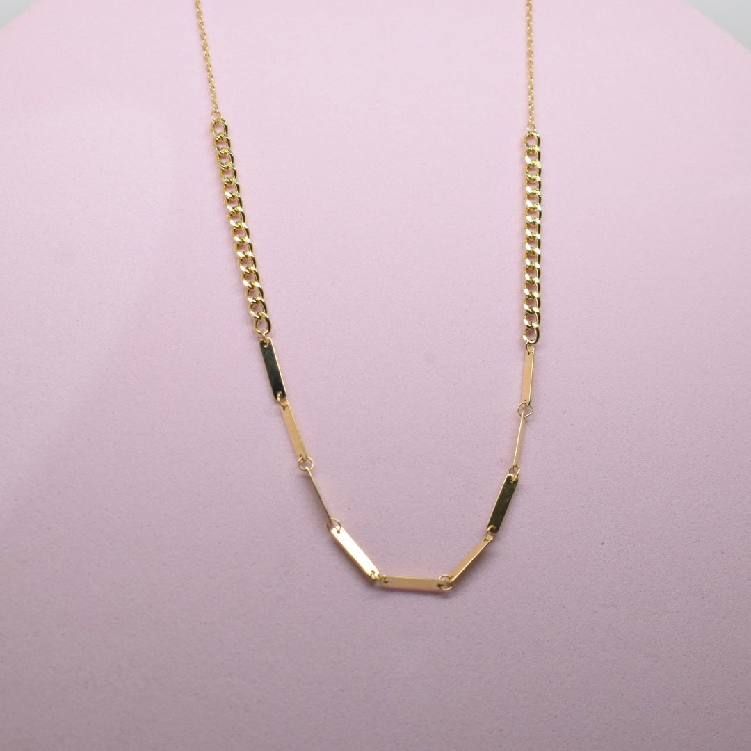 *LIMITED* 18K Gold - Curb Plate Necklace