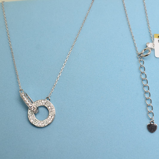 925 Sterling Silver - SJCR Full Stone Necklace
