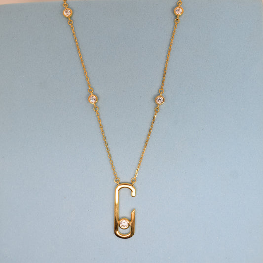 925 Sterling Silver - Yellow SJMSK Move Uno G-Link Necklace
