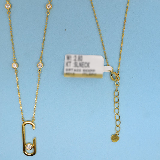 925 Sterling Silver - Yellow SJMSK Move Uno G-Link Necklace
