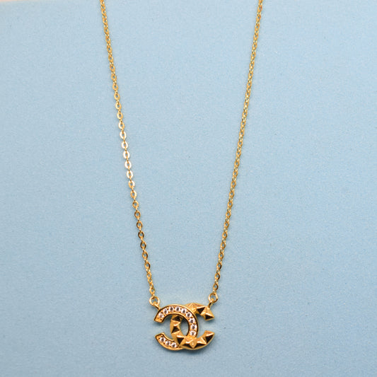 925 Sterling Silver - Yellow CHANEL Mini Pendant Necklace