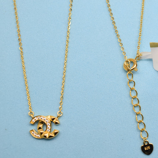 925 Sterling Silver - Yellow CHANEL Mini Pendant Necklace