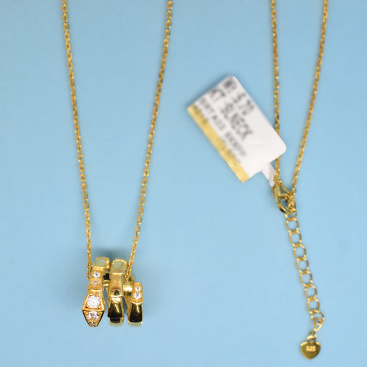 925 Sterling Silver - Yellow SJBV Serpenti Viper Necklace