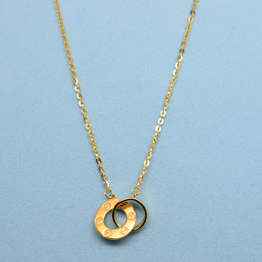 925 Sterling Silver - Yellow SJCR Interlocking Necklace