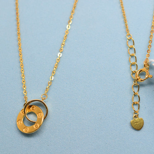 925 Sterling Silver - Yellow SJCR Interlocking Necklace