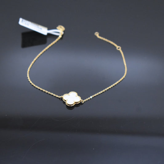 925 Sterling Silver - SJVC White Flower Bracelet