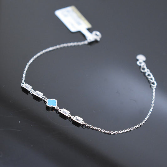 925 Sterling Silver - SJVC Turquoise Mini Flower Bracelet