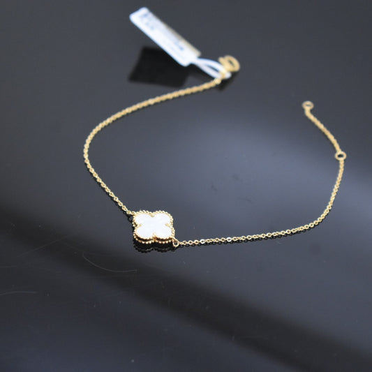 925 Sterling Silver - SJVC White Flower Bracelet