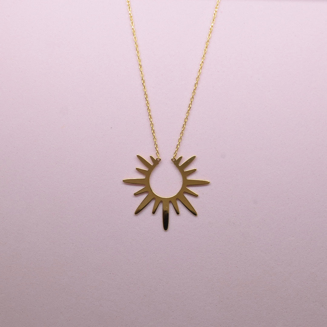 *LIMITED* 18K Gold - Sun Design Necklace