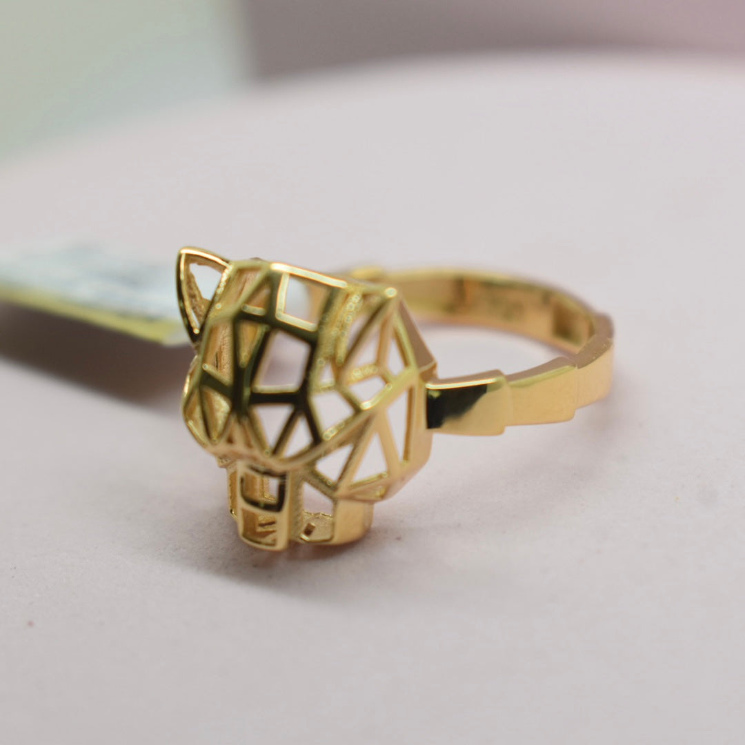 Real 18K Yellow Gold - SJCR Panther Serpenti Ring