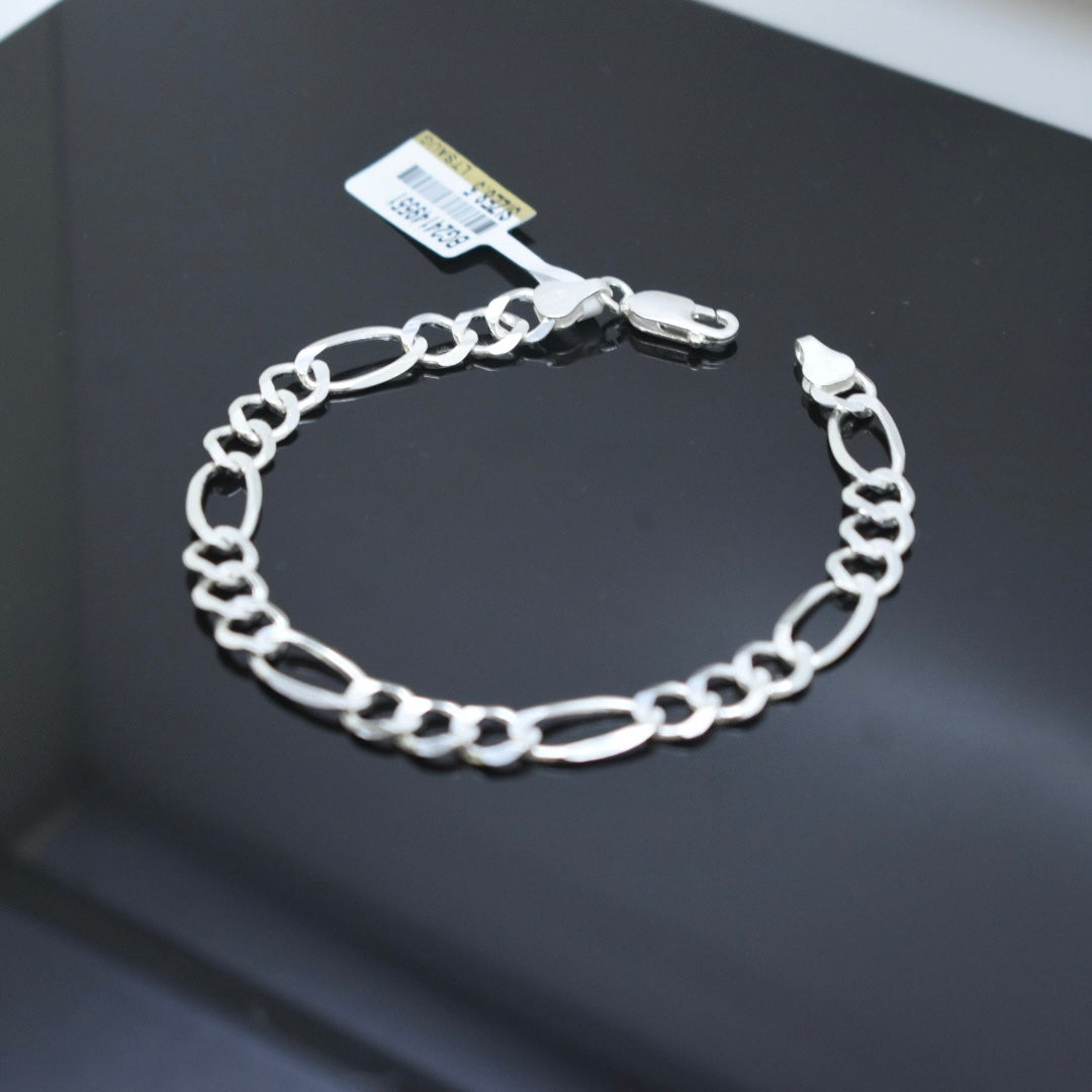 925 Sterling Silver - Thin Figaro Bracelet