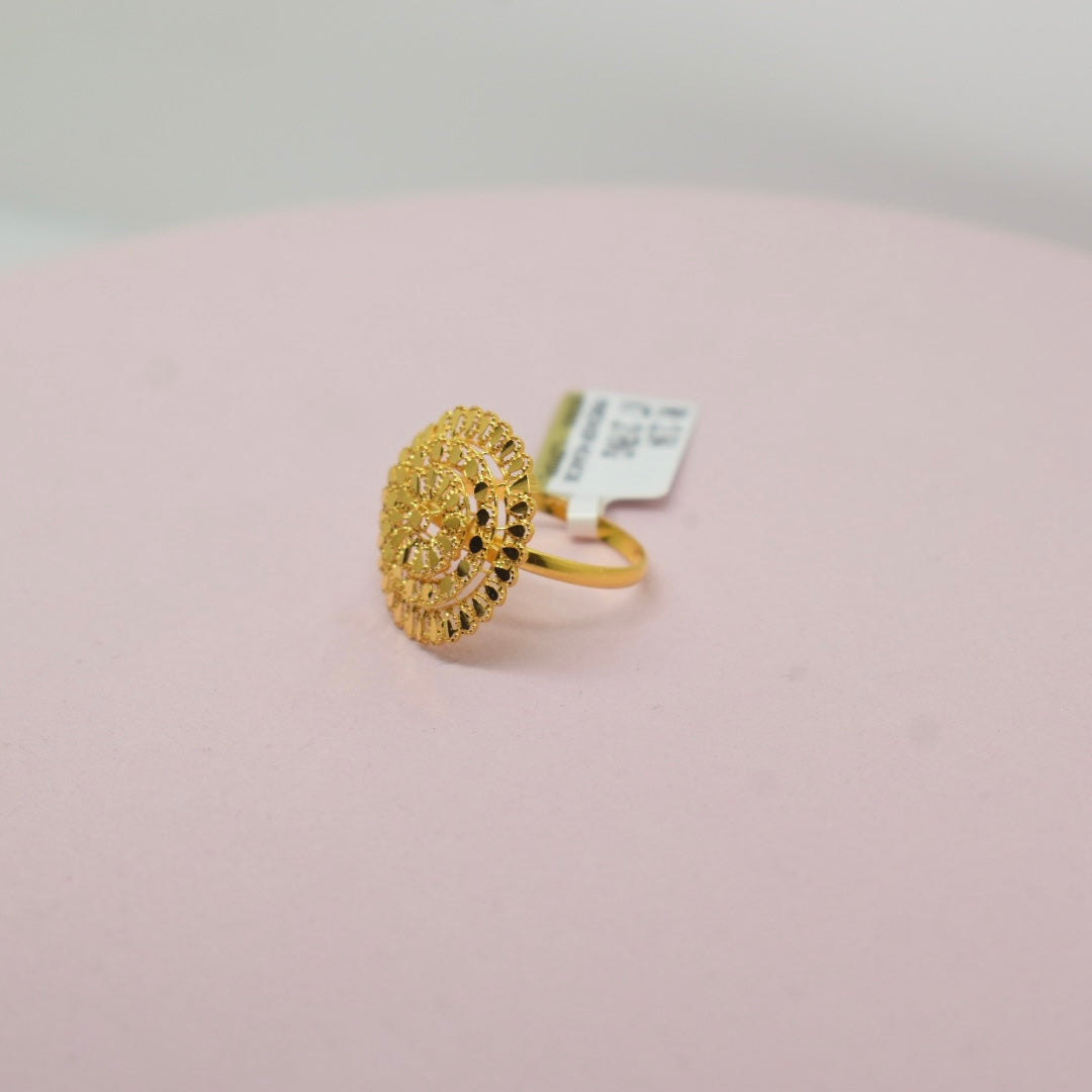 *LIMITED* 21K Yellow Gold - Hand Lazered Turkish Ring