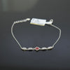 925 Sterling Silver - White SJVC Mini Red Bracelet
