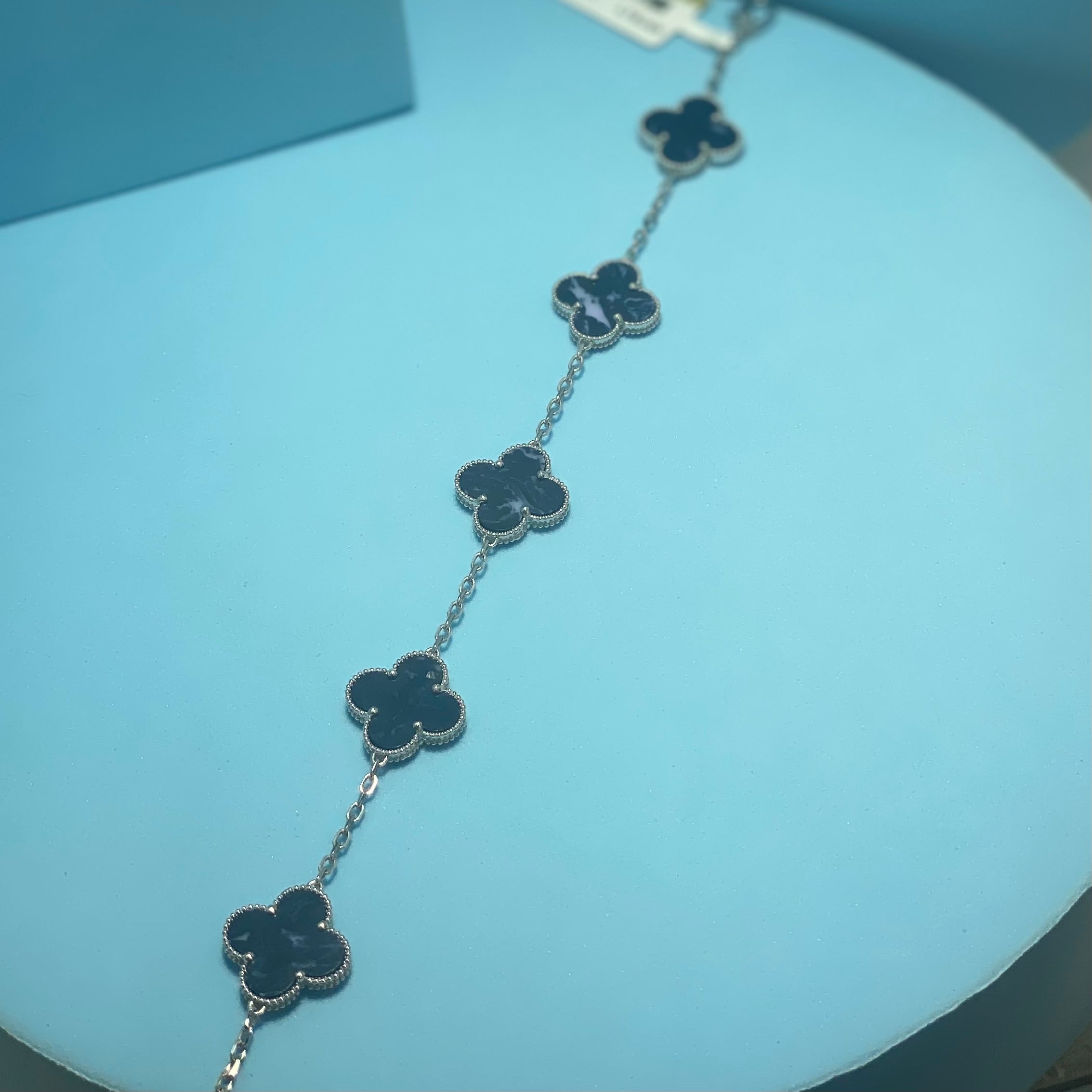 Real 18K White Gold - SJVC Blue Pietersite Bracelet