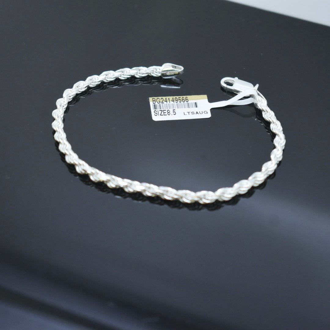 925 Sterling Silver - Twist Rope Bracelet