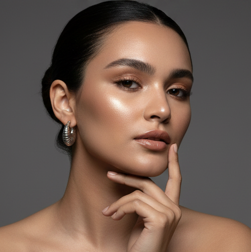 925 Sterling Silver -  Textured Dome Earring