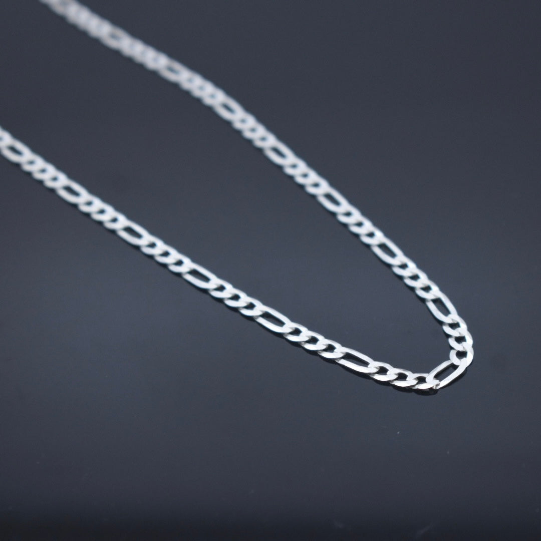 925 Sterling Silver - Small Thin Figaro Chain