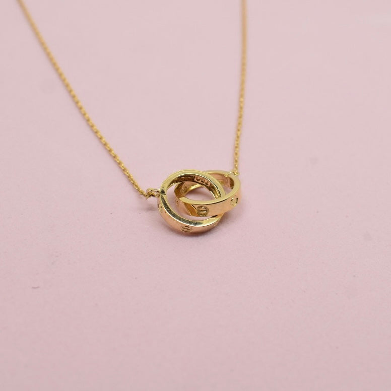 18K Yellow Gold - SJCART Love Necklace