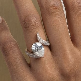 Fine 925 Sterling Silver - Celestia Pear Ring