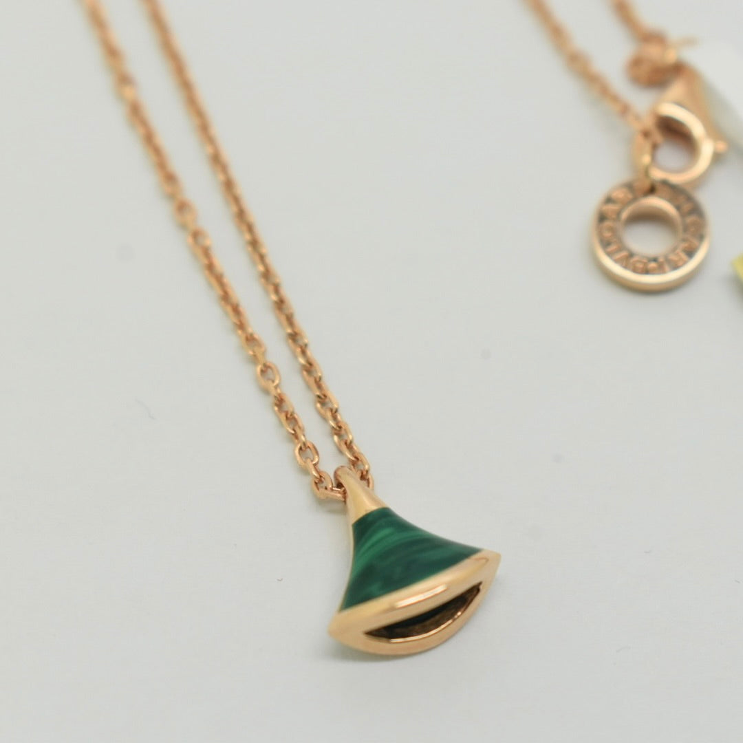 18K Rose Gold - SJBV Divas Green Necklace