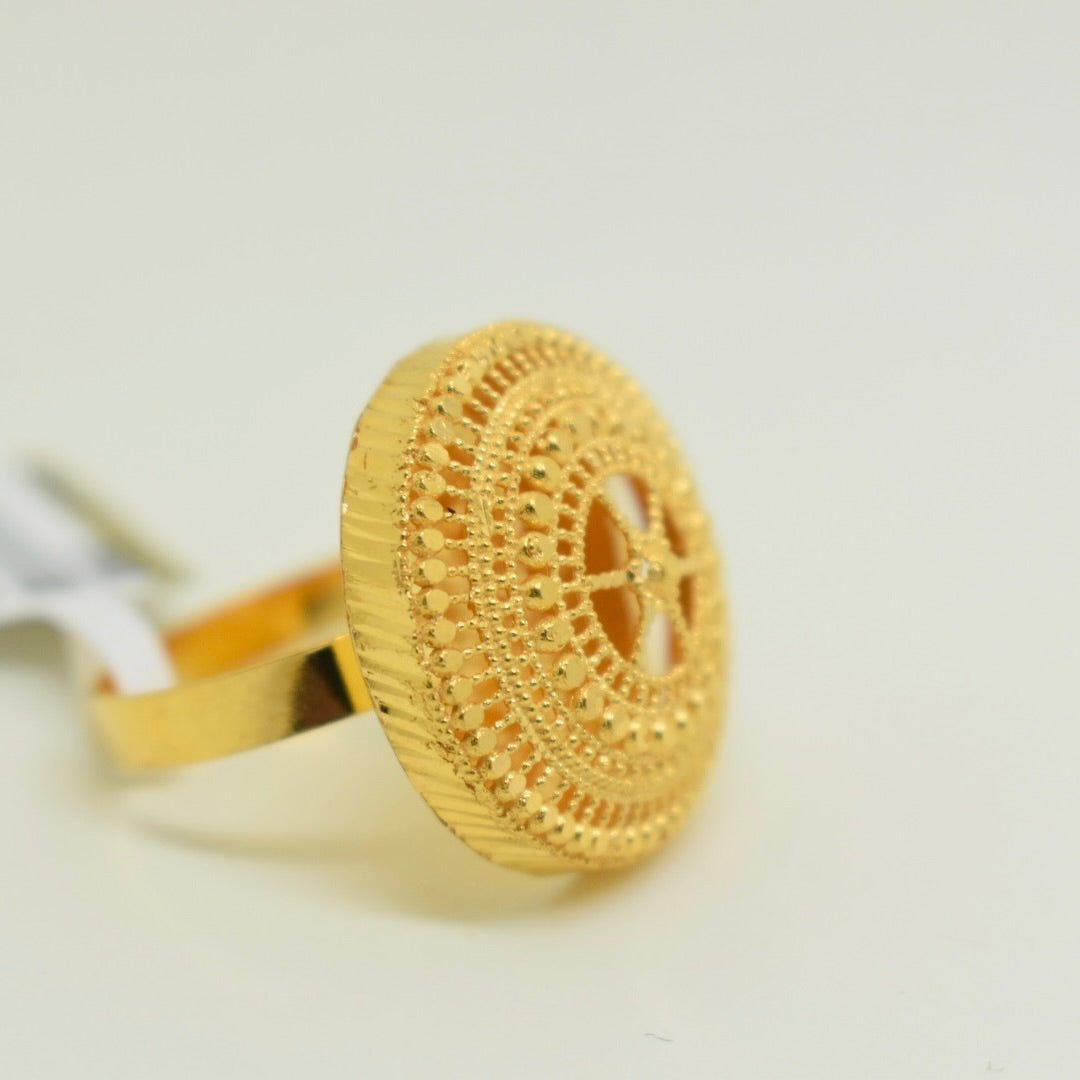 *NEW* 21K Yellow Gold - Kuwaiti Design Plain Ring