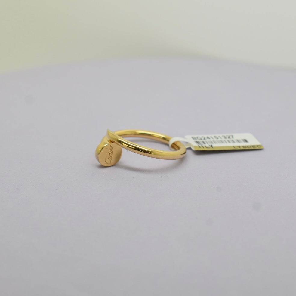 Real 18K Yellow Gold - SJCR Hollow Nail Ring