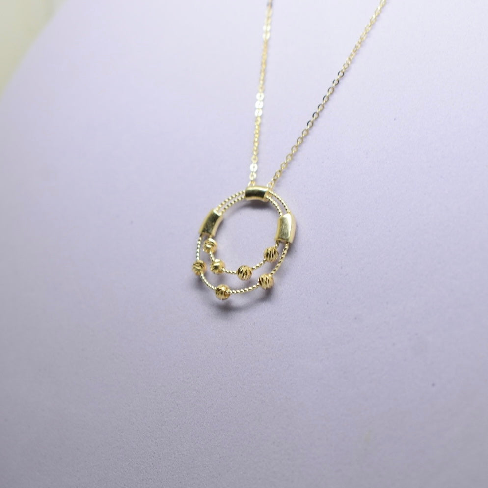 *LIMITED* 18K Gold - Dual Circle Ball Necklace