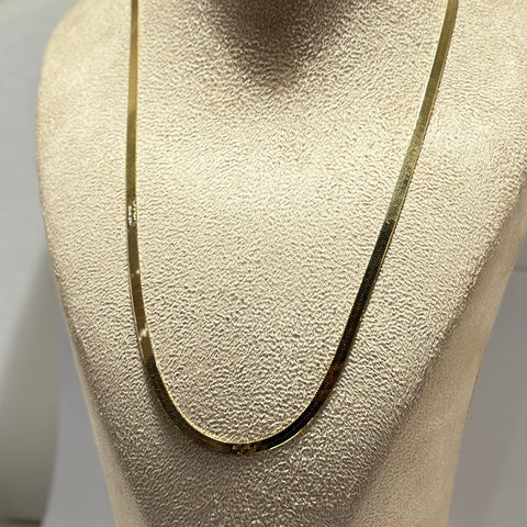 Real 18K Yellow Gold - Snake Unisex Chain