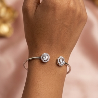 Premium Sterling Silver - Serenity Oval Bangle