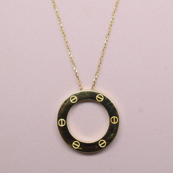 Real 18K Yellow Gold - SJCR Love Necklace – Sana Jewellers