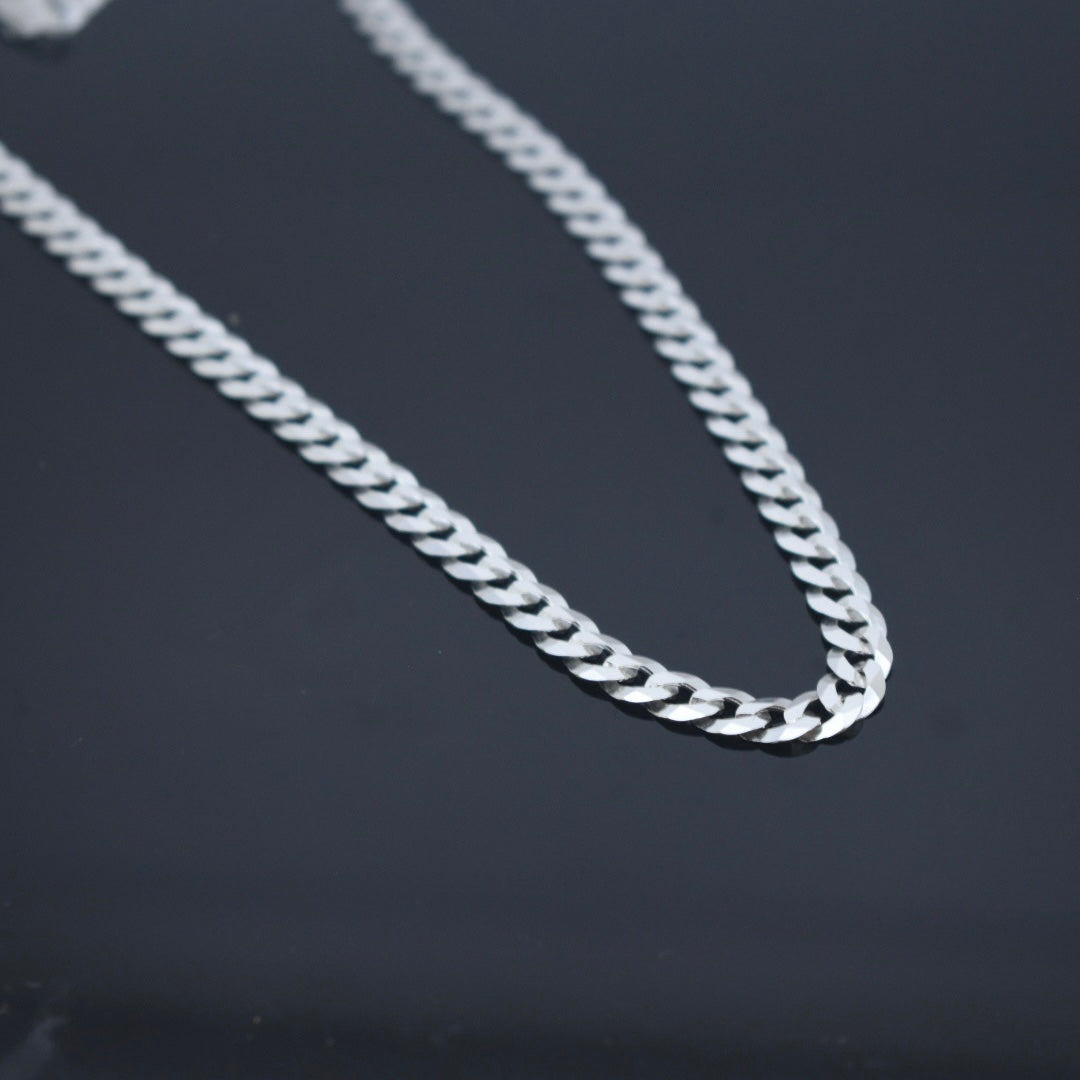 925 Sterling Silver - Small Flat Curb Chain