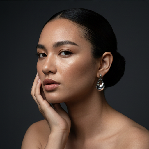 925 Sterling Silver - Open Teardrop Earring