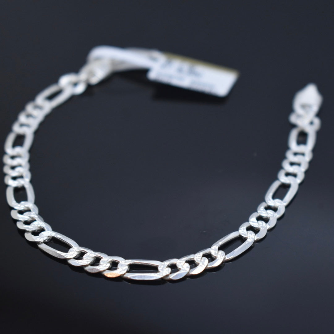 925 Sterling Silver - Texture Fiagro Bracelet