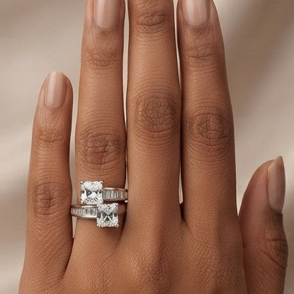Fine 925 Sterling Silver - Majestic Double Vision Ring