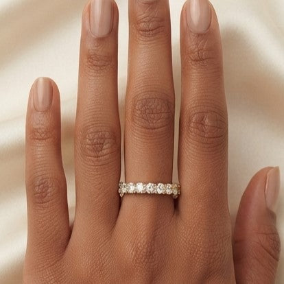 Fine 925 Sterling Silver - Yellow - Full Stone Ring