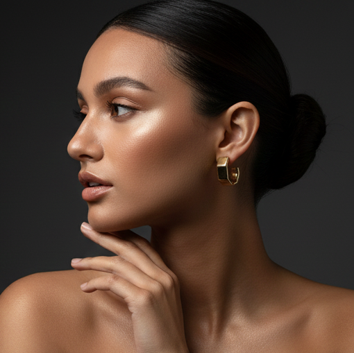 925 Sterling Silver - Yellow Modern Maven Earring