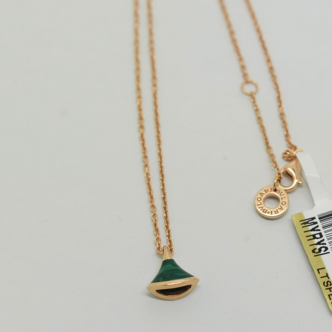 18K Rose Gold - SJBV Divas Green Necklace