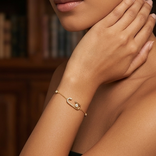 925 Sterling Silver - Yellow SJMSK Move Uno Open Link Bracelet